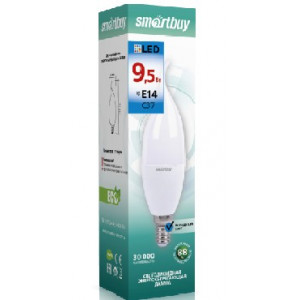 SMARTBUY (SBL-C37-9_5-60K-E14) C37-9.5W/6000/E14 (10)