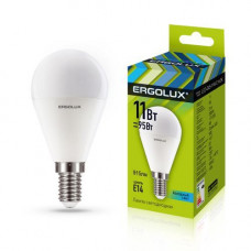 ERGOLUX (13628) LED-G45-11W-E14-4K (Эл.лампа светодиодная Шар 11Вт E14 4500K 172-265В)
