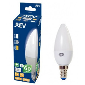 REV 32350 1 LED C37 Е14 7W, 4000K, холодный свет