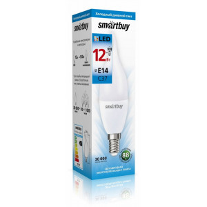 SMARTBUY (SBL-C37Can-12-60K-E14) свеча на ветру C37-12W/6000/E14