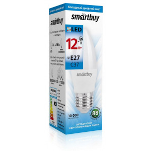 SMARTBUY (SBL-C37-12-60K-E27) C37-12W/6000