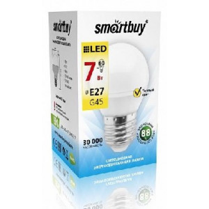 SMARTBUY (SBL-G45-07-30K-E27) G45-07W/3000/E27 (10)