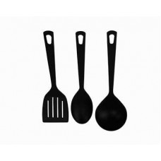 TRAMONTINA М1041 Набор кухонных принадлежностей Utilita 3пр (лопатка, половник, ложка) черный 25099/014