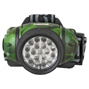 CAMELION LED5313-19F4ML (фонарь налобн камуфляж, 19LED, 4 реж, 3XR03 в компл, пласт, блист)