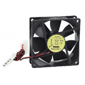 GEMBIRD Вентилятор (FANCASE-4), 80x80x25, втулка, 4 pin Molex, провод 30 см