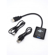 ATCOM (AT1014) Переходник HDMI(m)  Vga(f)+Audio+доп.питание 0.1М