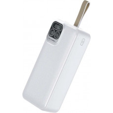 PERFEO Powerbank Atomic Age 30000 mAh/LED дисплей/PD + QC 3.0/Type-C/2 USB/Выход: 5A, max 22.5WWhite (PF E1477)