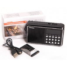 СИГНАЛ РП-221 FM 88-108МГц, акб 400mA/h, USB/microSD, дисплей