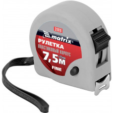 MATRIX Рулетка Fine,7,5 м х 25 мм,пластиковый корпус 31018