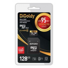 DIGOLDY 128GB microSDXC Class 10 UHS-1 Extreme Pro (U3) [DG128GCSDXC10UHS-1-ElU3 w]