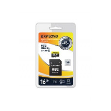 EXPLOYD MicroSDHC 16GB Class10 + адаптер SD [EX016GCSDHC10-AD]