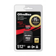 OLTRAMAX MicroSDXC 512GB Class 10 UHS-1 PREMIUM (U3) + адаптер (SD 95 MB/s)