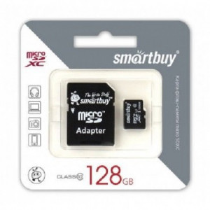 SMARTBUY (SB128GBSDCL10-01) MicroSDXC 128GB Class10 UHS-I U1 + адаптер