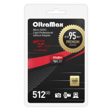 OLTRAMAX 512GB microSDXC Class 10 UHS-1 Premium (U3) [OM512GCSDXC10UHS-1-PrU3 w]