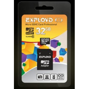 EXPLOYD MicroSDHC 32GB Class10 + адаптер SD