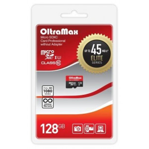 OLTRAMAX 128GB microSDXC Class 10 UHS-1 Elite [OM128GCSDXC10UHS-1-ElU1 w]