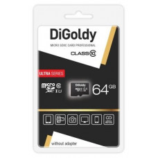 DIGOLDY 64GB microSDXC Class10 UHS-1 [DG064GCSDXC10 UHS-1-AD w]