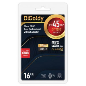 DIGOLDY 16GB microSDHC Class 10 UHS-1 Extreme [DG016GCSDHC10UHS-1-ElU1 w]