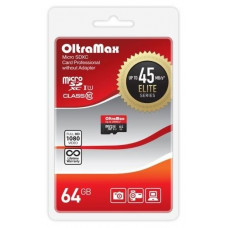 OLTRAMAX 64GB microSDXC Class 10 UHS-1 Elite [OM064GCSDXC10UHS-1-ElU1 w]