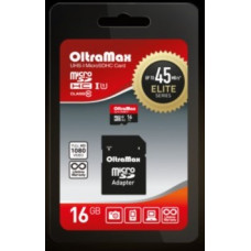 OLTRAMAX MicroSDHC 16GB Class 10 UHS-1 Elite + адаптером SD 45 MB/s