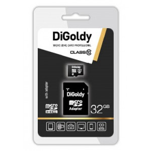 DIGOLDY 32GB microSDHC Class10 + адаптер SD