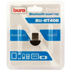 BURO Bluetooth адаптер BU-BT40B BT 4.0+EDR class 1.5, USB, 20м, черный