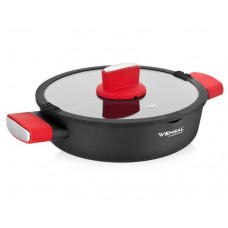 VENSAL 1026VS Сотейник с крышкой Vensal Velours rouge кованый 24см