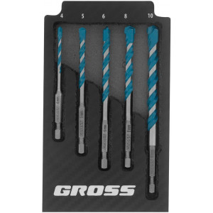 GROSS Multipurpose PRO, 6-гр. хвостовик, 4-10мм, 5шт 706017