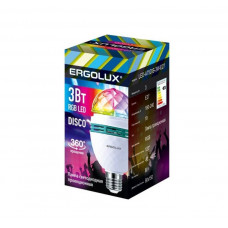 ERGOLUX LED-A75DIS-3W-E27 (Эл.лампа светодиодная DISCO 3Вт Е27 RGB 220-240В)