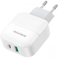 BOROFONE (6931474727343) BA46A White СЗУ 1USB 3.0A QC3.0 быстрая зарядка