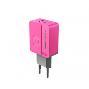 MORE CHOICE (4627151191898) NC46i СЗУ 2USB 2.4A для Apple 8-pin - 1м Pink