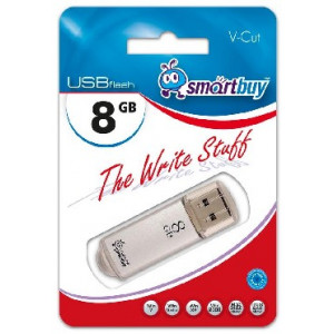 SMARTBUY (SB8GBVC-S) 8GB V-CUT SILVER