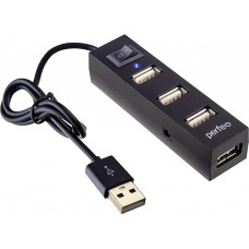 PERFEO (PF D0798) USB-HUB 4 Port, (PF-H045 Black) чёрный