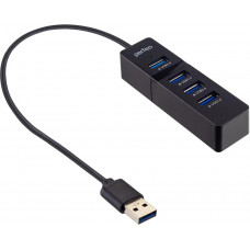 PERFEO (PF D0791) USB-HUB 1 Port 3.0+3 Port 2.0 (PF-H041 Black) чёрный