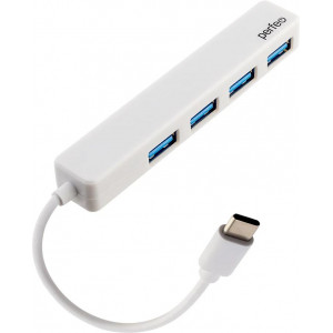 PERFEO (PF D0788) USB C-HUB 4 Port, (PF-H039 White) белый