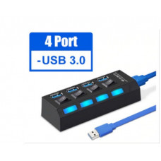 SMARTBUY (SBHA-7304-B) USB 3.0 хаб + выкл., 4 порта, черный