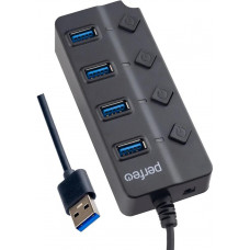 PERFEO (PF C3222) USB-HUB 4 Port, 3.0 (PF-H032 Black) чёрный