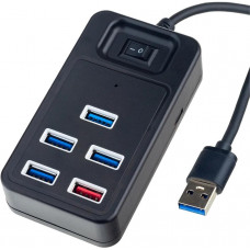 PERFEO (PF D0808) USB-HUB 1 Port 3.0+4 Port 2.0 (PF-H051 Black) чёрный