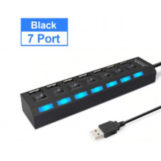 SMARTBUY (SBHA-7207-B) USB 2.0 хаб + выкл., 7 портов, черный
