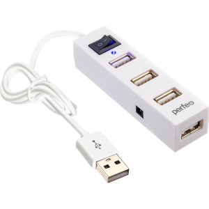 PERFEO (PF D0801) USB-HUB 4 Port, (PF-H045 White) белый