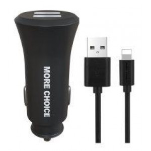 MORE CHOICE (4627151192109) AC23i АЗУ 2USB 2.4A для Apple 8-pin - Black