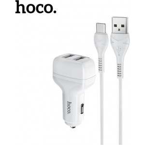 HOCO (6931474727787) Z36 White АЗУ 2USB 2.4A для Type-C