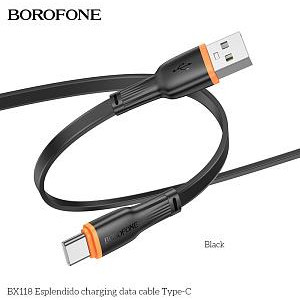 BOROFONE (6941991120947) BX118a USB 3.0A для Type-C - 1м , черный