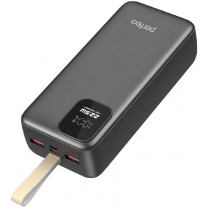 PERFEO (PF_E2086) - 30000 mAh/LED QC3.0/Type-C/2,черный