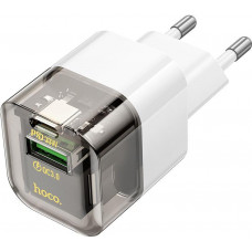 HOCO (6942007609821) 1USB+1Type-C 3.0A QC3.0 PD 30W Transparent Black