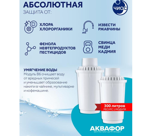 АКВАФОР В100-6 (В6) (универсальный картридж)