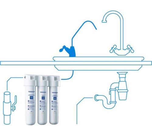 АКВАФОР КРИСТАЛЛ (тройка+кран)