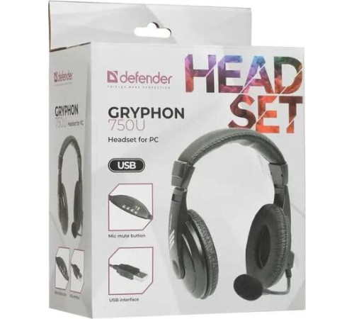 DEFENDER (63750) GRYPHON 750 черный