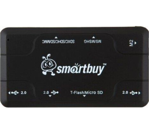 SMARTBUY (SBRH-750-K) хаб + картридер черный