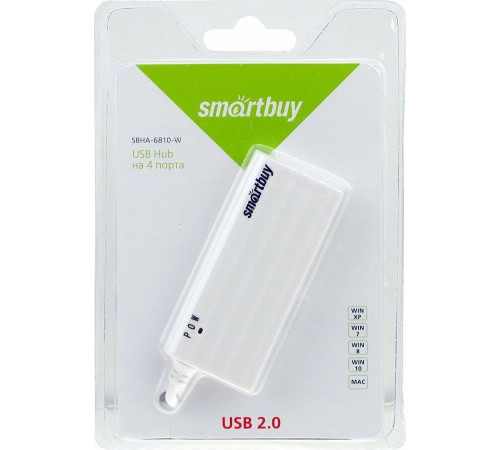 SMARTBUY (SBHA-6810-W) usb-хаб 6810 - 4 порта белый